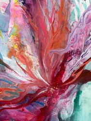 Fleur abstraite aux couleurs vives