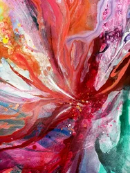 Fleur abstraite aux couleurs vives