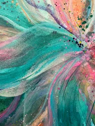 Fleur abstraite aux couleurs vives