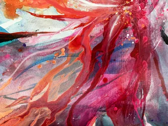 Fleur abstraite aux couleurs vives