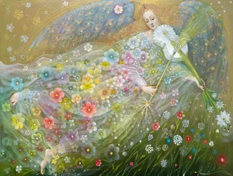 Ange du blé, 2018 (huile sur lin belge)