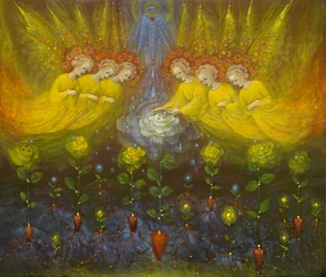 Jardin céleste, 2020 (huile sur lin belge)