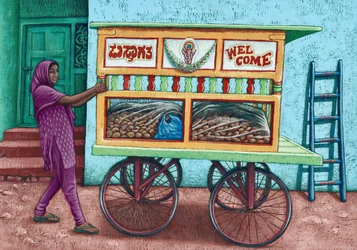 Vendeur de rue, Inde, 2019