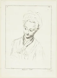 Tête de femme (tournée vers la droite)