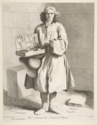 Marchand de couteaux, ciseaux et peignes, 1742