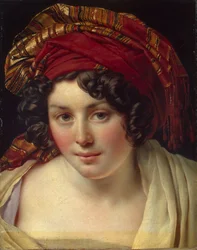 Tête de femme en turban, vers 1820