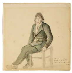 Bel Indien américain de la tribu des Buffalos, Canisteo, New York, 1808