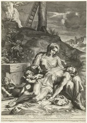 Pietà, gravée par Pieter de Bailliu