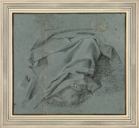 Carracci - Étude pour le drapé des jambes de la Vierge pour le retable de l