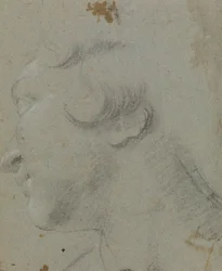 Carracci - r Tête de Sainte Catherine, RCIN 902115