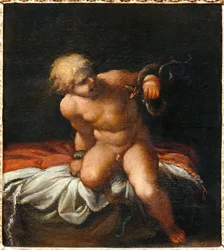 Hercule enfant etouffant les serpents - Infant Hercules strangling the serpents …