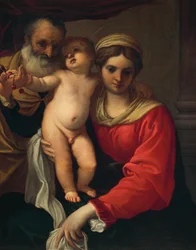 Sainte Famille ou Madone des Cerises, vers 1593, par Annibale Carracci (1560-1609)