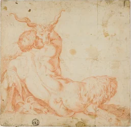 Satyre et chèvre