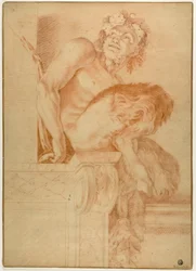 Satyre assis