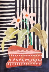 Nature morte florale abstraite