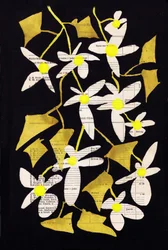 Collage floral aux couleurs vives