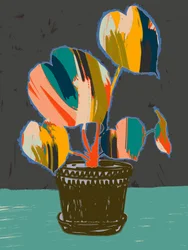 Plante abstraite colorée