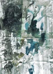 Abstrait bleu-vert froissé