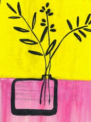 Vase à motifs floraux