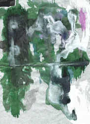 Réflexion abstraite verte