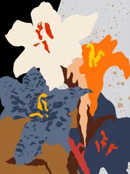 Fleurs abstraites aux couleurs vives