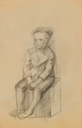 Garçon assis (recto)
