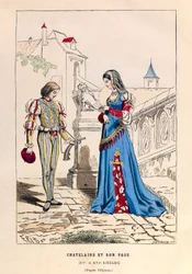 Une châtelaine et son page au 15e siècle