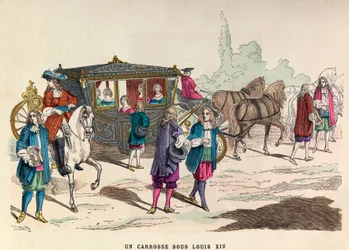 Un carrosse, règne de Louis XIV au 17ème siècle - Collection privée
