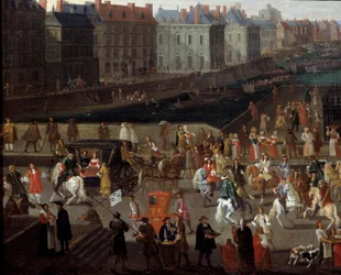 Activités et passage sur le Pont Neuf à Paris