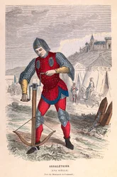 Arbalétrier au XVIe siècle à Paris (gravure)