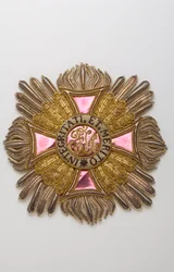 Autriche - Ordre de Léopold: plaque de chevalier grand-croix appartenant à Charles Louis Huguet, Marquis de Semonville (1759-1839) - Début du XIXe siècle - Broderies de fils d
