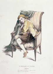 Cherubino personnage dans Le nozze di Figaro, opéra de Mozart (1837)