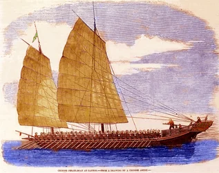 Jonque pirate chinoise de Canton, début du 19ème siècle