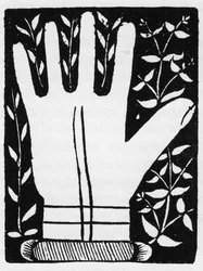 Chiromancie - Double ligne saturnienne - Gravure 1545 dans « L