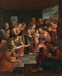 Le Christ bénissant les enfants, vers 1570 (huile sur panneau)