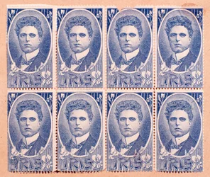 Timbres commémoratifs avec portraits de Pietro Mascagni (1898)