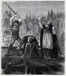 Décapitation du comte Egmont et de Hoorn (1568) à Bruxelles pendant la tyrannie espagnole aux Pays-Bas - Guerre de Quatre-Vingts Ans (1568-1648) : la décollation de Lamoral, comte d