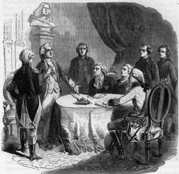 Déclaration de Pillnitz - Guerre de la Première Coalition 1791 - 1797 - conférence à Pillnitz, 25 - 27 août 1791 - empereur Léopold II (1747-92), Frédéric-Guillaume II, roi de Prusse (1744-97), et Frédéric-Auguste Ier « le Juste », électeur de Saxe