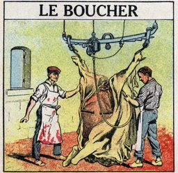 Outils électriques : le boucher. Illustration anonyme de 1925. Collection privée.