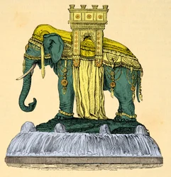 Projet de fontaine éléphant sur la Place de la Bastille, démolie en 1840
