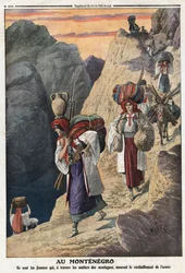 Première guerre balkanique : des femmes monténégrines traversent les montagnes à pied pour assurer l