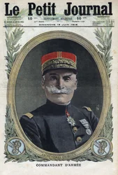 Première Guerre mondiale 1914-1918. Portrait du général français Pierre Dubois (1852-1924). Dans « Le Petit Journal », le 18/06/1916. Collection privée
