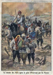 Première Guerre mondiale 1914-1918. La retraite des Turcs après la prise d