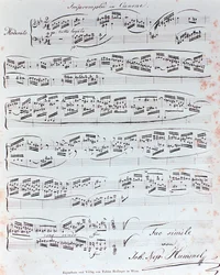 Première page de la méthode de piano par J. N. Hummel (19e siècle)