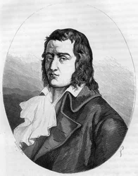 Révolution française : portrait de François Babeuf dit Gracchus, révolutionnaire français - Gravure de 1863 dans "Le Livre Rouge - Histoire De L