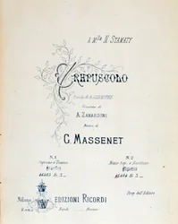 Frontispice de Crépuscule, poème pastoral n°5 par Jules Massenet