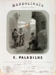 Frontispice de la partition musicale de Mandolibata par E Paladilhe