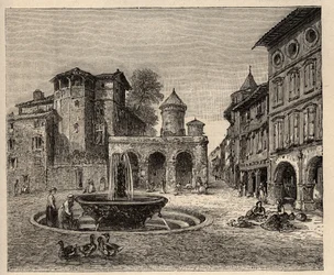 Gaillac - Tarn - Occitanie - gravure dans « PATRIE » - DESCRIPTION PICTURESQUE DE LA FRANCE EN 6 VOLUMES PAR LUCIEN HUARD - fin XIXe siècle
