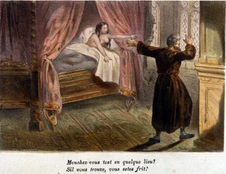 Scène galante : Moine, en compagnie d