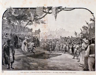 Illustration pour la dernière scène des Maîtres chanteurs de Nuremberg de Wagner, pour la représentation au Teatro alla Scala